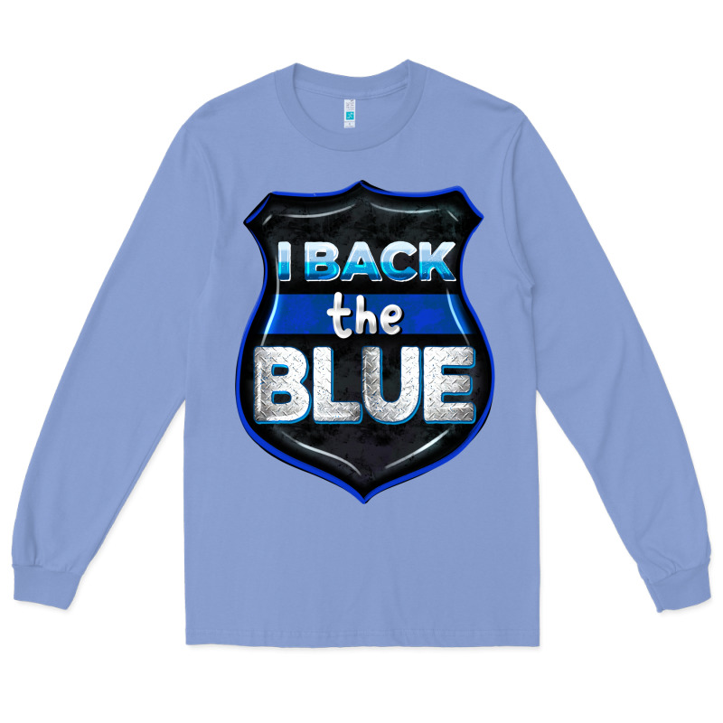 I Back The Blue 4th Of July Long Sleeve Tee by CowGirlArtShop | Teevron