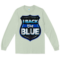 Matcha I back the blue 4th of July Long Sleeve Tee - CowGirlArtShop