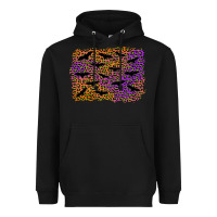 Black halloween leopard bat background Heavyweight Hoodie - AdoDesignShop