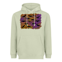 Matcha halloween leopard bat background Heavyweight Hoodie - AdoDesignShop
