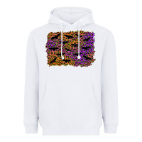 White halloween leopard bat background Heavyweight Hoodie - AdoDesignShop