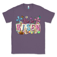 Lavender he is risen easter with flowers Classic Tee - Neo Western