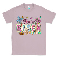 Lilac he is risen easter with flowers Classic Tee - Neo Western