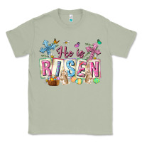 Matcha he is risen easter with flowers Classic Tee - Neo Western