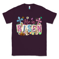 Plum he is risen easter with flowers Classic Tee - Neo Western