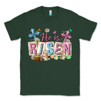 He Is Risen Easter With Flowers Classic Tee | Teevron