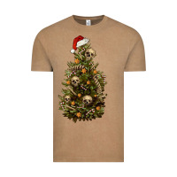 Vintage Coffee Skeleton merry christmas tree Vintage Tee - RanaPortraitStore