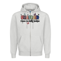 Dove Grey unafraid Zipper Hoodie - JahusDesignShop