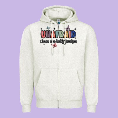 Unafraid Zipper Hoodie Designed By Jahusdesignshop