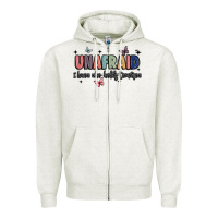 Oatmeal Heather unafraid Zipper Hoodie - JahusDesignShop