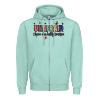 Seafoam unafraid Zipper Hoodie - JahusDesignShop