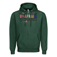 Sports Green unafraid Zipper Hoodie - JahusDesignShop