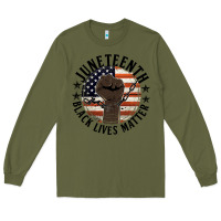 Army Green black lives matter Long Sleeve Tee - HRA Design Shop