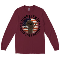 Burgundy black lives matter Long Sleeve Tee - HRA Design Shop