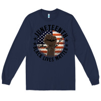 Navy black lives matter Long Sleeve Tee - HRA Design Shop
