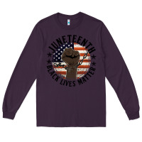 Plum black lives matter Long Sleeve Tee - HRA Design Shop
