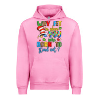 Fuchsia Pink why fit in when you were born to stand out Urban Hoodie - LillyAllenDesigns