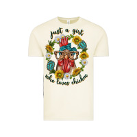 Vintage Arctic just a girl who loves chicken with sunflowers and gemstone Vintage Tee - texasbilliewilder