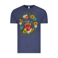 Vintage Denim just a girl who loves chicken with sunflowers and gemstone Vintage Tee - texasbilliewilder