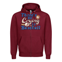 Burgundy theres no crying in baseball Zipper Hoodie - JahusDesignShop