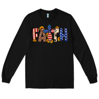 Black Faith USA flag sunflower Long Sleeve Tee - Neo Western