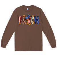 Chestnut Faith USA flag sunflower Long Sleeve Tee - Neo Western