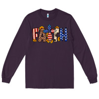 Plum Faith USA flag sunflower Long Sleeve Tee - Neo Western