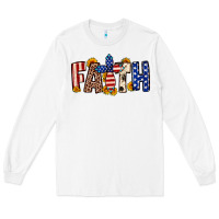 White Faith USA flag sunflower Long Sleeve Tee - Neo Western