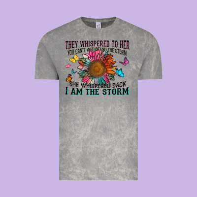 They Whispered To Her You Can't Withstand The Stor Vintage Tee Designed By Zillion Design Studio