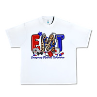 White emt emergency medical technician Urban Heavy Tee - Zillion Design Studio