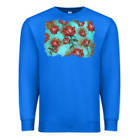 True Royal red roses with leopard background Premium Sweatshirt - LillyAllenDesigns