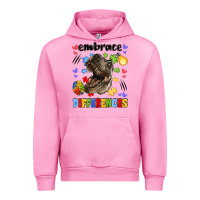 Fuchsia Pink embrace differences Urban Hoodie - LillyAllenDesigns