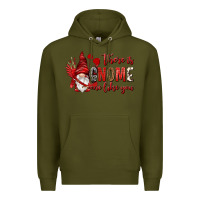 Army Green there is gnome one like you Premium Hoodie - NancyCooperArtShop