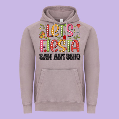 Lets Fiesta San Antonio Vintage Hoodie Designed By Jahusdesignshop