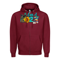 Burgundy western sunflower class of 2023 Zipper Hoodie - AdoDesignShop