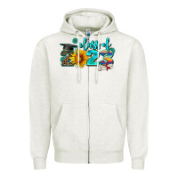 Oatmeal Heather western sunflower class of 2023 Zipper Hoodie - AdoDesignShop