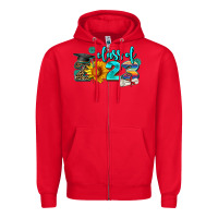 Red western sunflower class of 2023 Zipper Hoodie - AdoDesignShop
