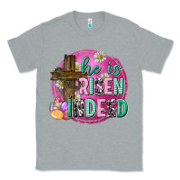 Heather Grey he is risen indeed easter Classic Tee - Neo Western