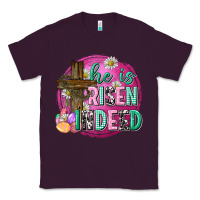Plum he is risen indeed easter Classic Tee - Neo Western