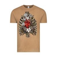 Vintage Camel Skeleton Rib Cage Heart Vintage Tee - RanaPortraitStore