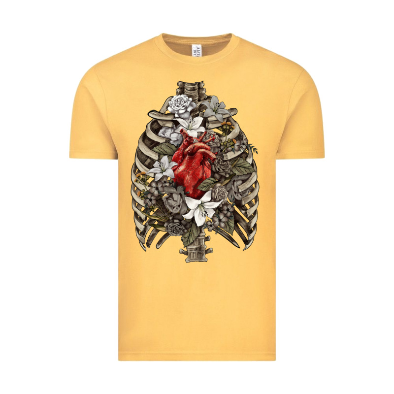 Skeleton Rib Cage Heart Vintage Tee by RanaPortraitStore | Teevron