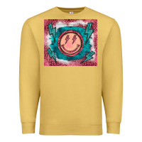 Antique Gold western lightning bolt smiling face turquoise Premium Sweatshirt - BarkalooDesign