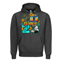 Charcoal Heather senıor 2023 Zipper Hoodie - AdoDesignShop