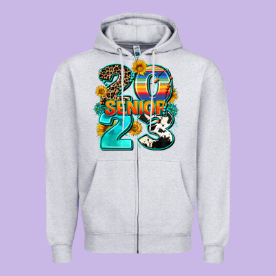 Senıor 2023 Zipper Hoodie Designed By Adodesignshop