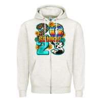 Oatmeal Heather senıor 2023 Zipper Hoodie - AdoDesignShop