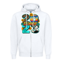 White senıor 2023 Zipper Hoodie - AdoDesignShop