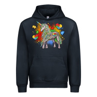 Navy autism unicorn Urban Hoodie - LillyAllenDesigns