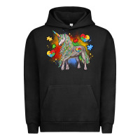 Pigment Black autism unicorn Urban Hoodie - LillyAllenDesigns