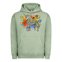 Pigment Oil Green autism unicorn Urban Hoodie - LillyAllenDesigns