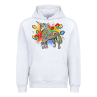 White autism unicorn Urban Hoodie - LillyAllenDesigns